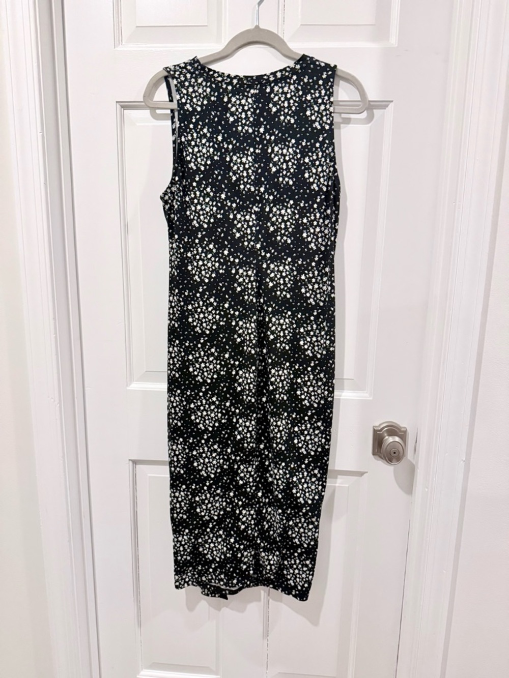 Floral Black & White Sleeveless Midi Dress  Size  XL - Picture 9 of 10